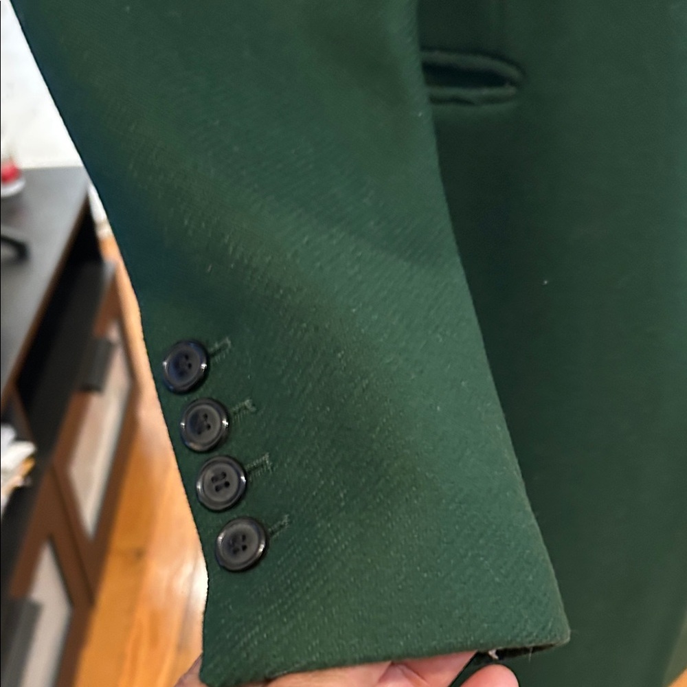 Zara Dark Green Women's Blazer Coat - Picture 6 of 9